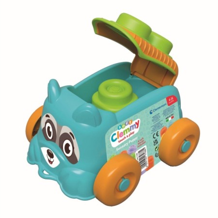 Clementoni - Jucarie educationala Soft Clemmy catel albastru cu cuburi moi Clementoni - 1